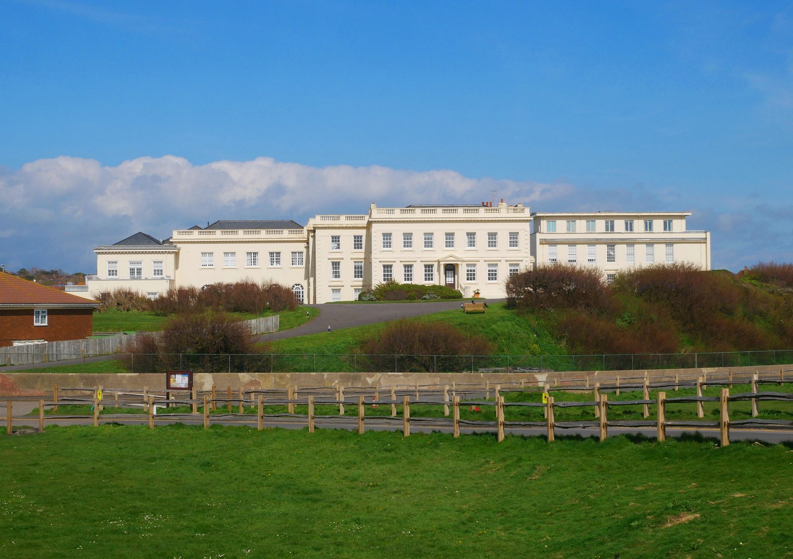 The south-west face of Corsica Hall, Seaford