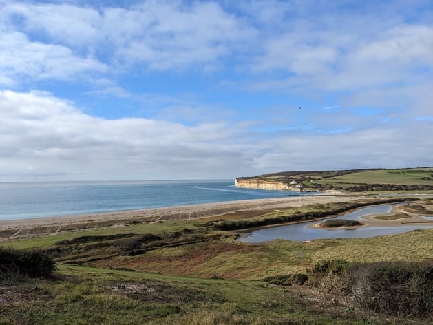 View towards Cuckmere Haven from Seaford Head